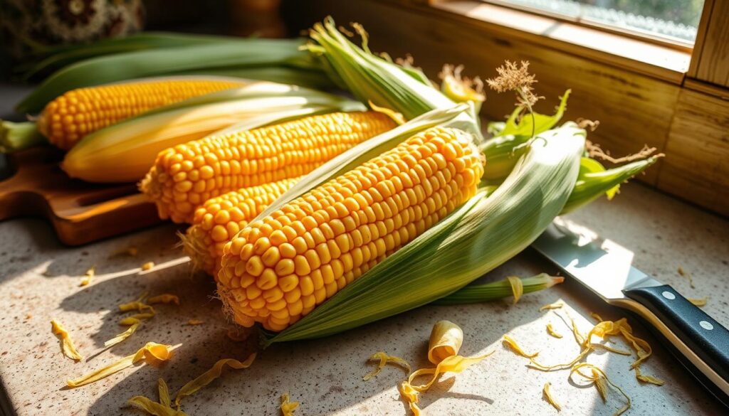 Preparing Fresh Corn