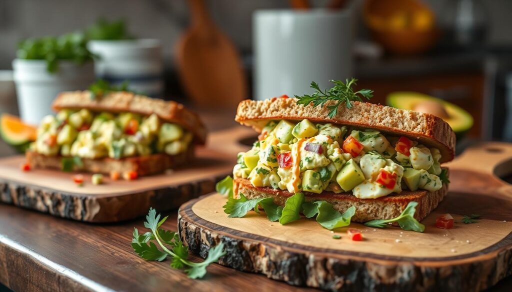 avocado egg salad sandwiches