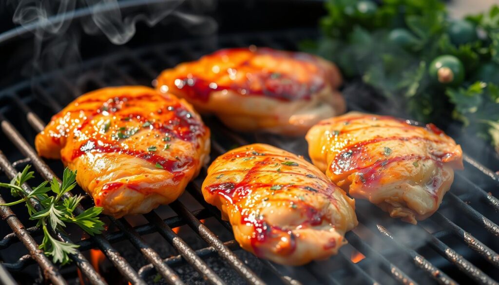 grilling chicken