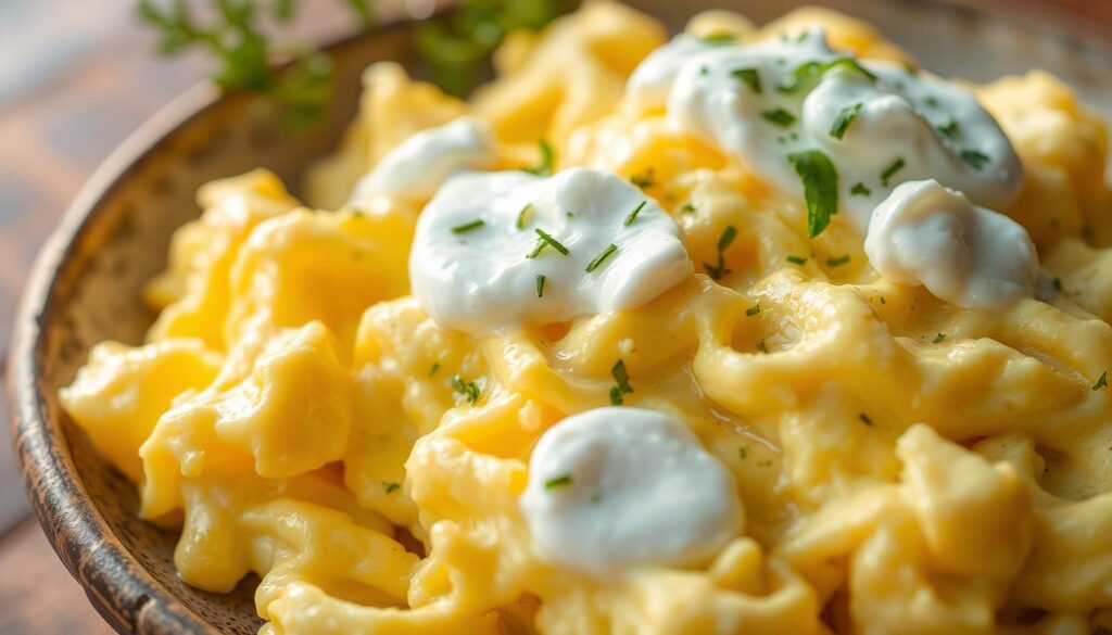 Creamy Scrambled Eggs Cream Cheese Recipe for Breakfast