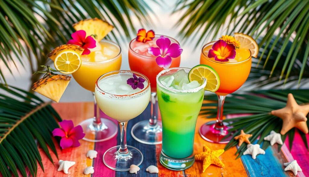 tropical coconut margarita variations