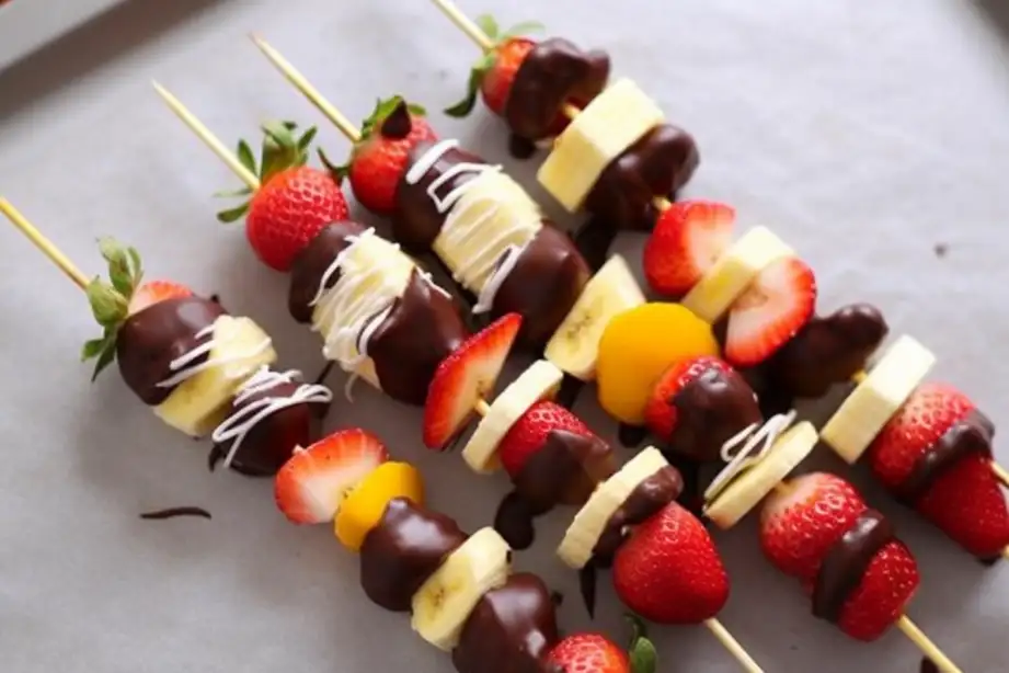 Chocolate-Dipped Fruit Skewers