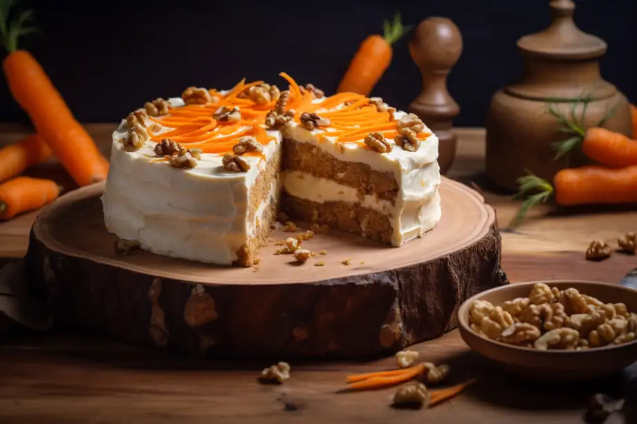 Carrot & Cream Cheese Swirl Cake