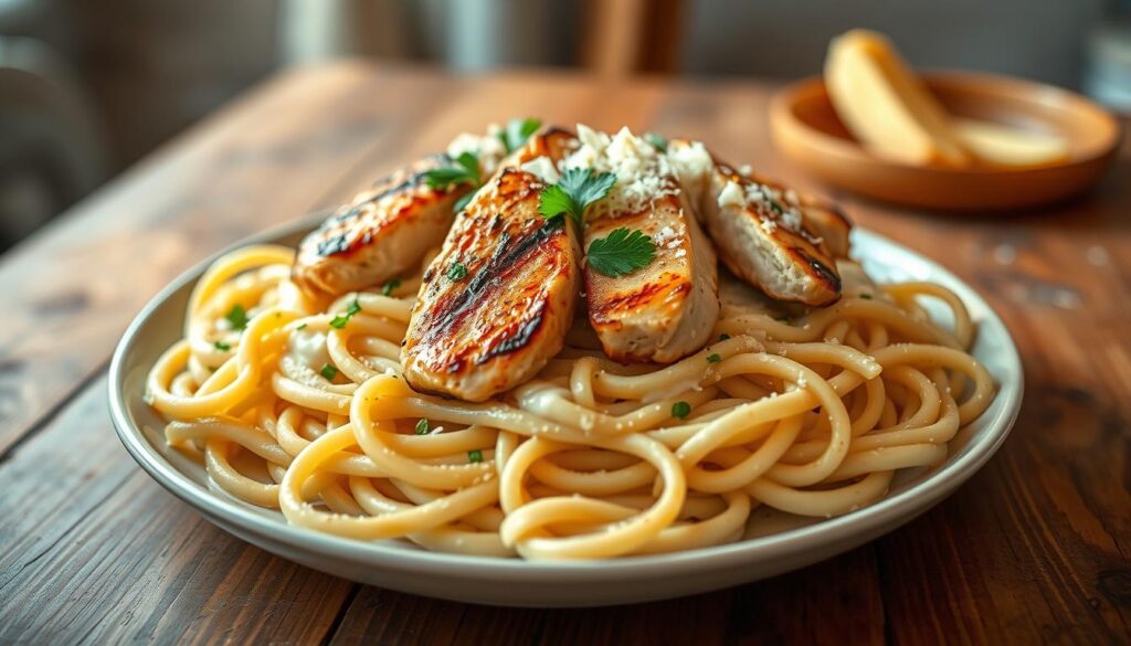 Creamy Chicken Alfredo Pasta Dish