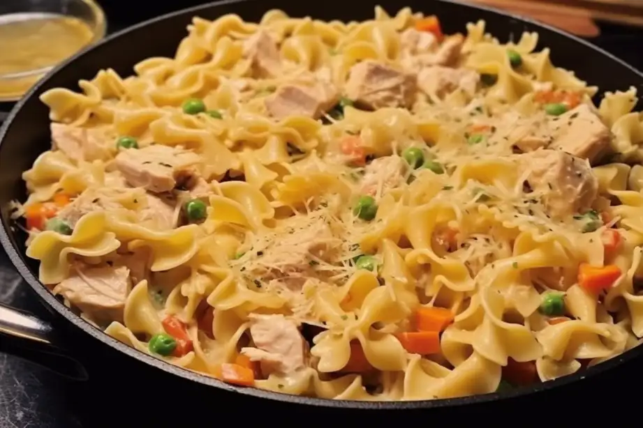 Creamy Leftover Turkey Noodle Casserole