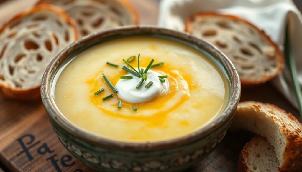 Creamy Potato Soup Garnishing