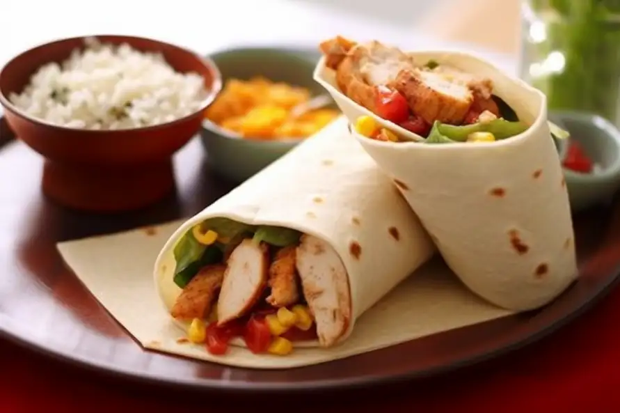 Fajitas au poulet et riz savoureux