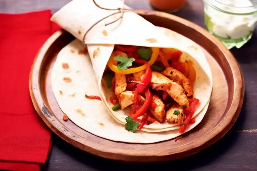 Fajitas de poulet colorées