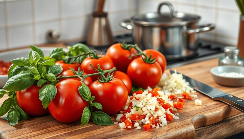 Homemade Spaghetti Sauce Preparation