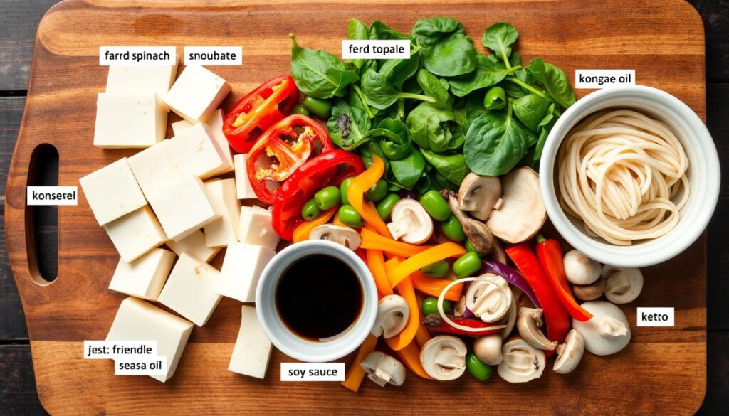 Keto Japchae Tofu Ingredients