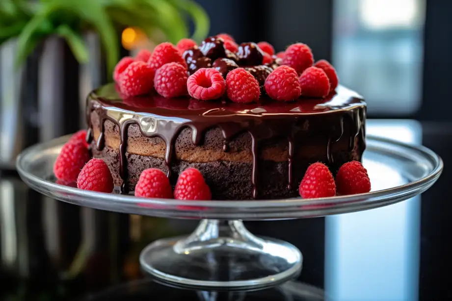 Chocolate Raspberry Layer Cake