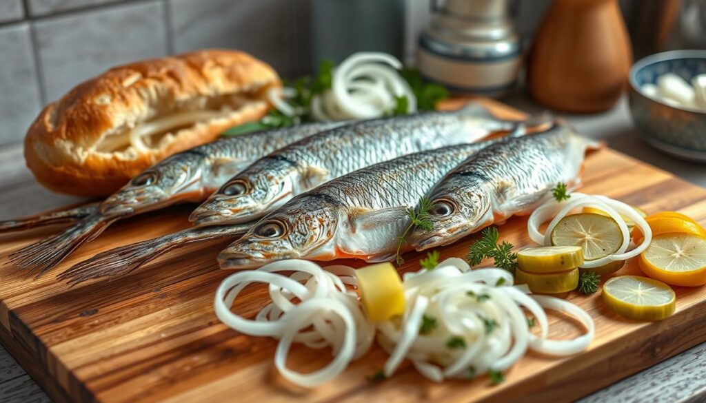 Matjesbrötchen Preparation