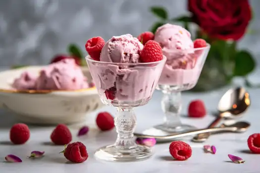 Raspberry Rose Ice Cream