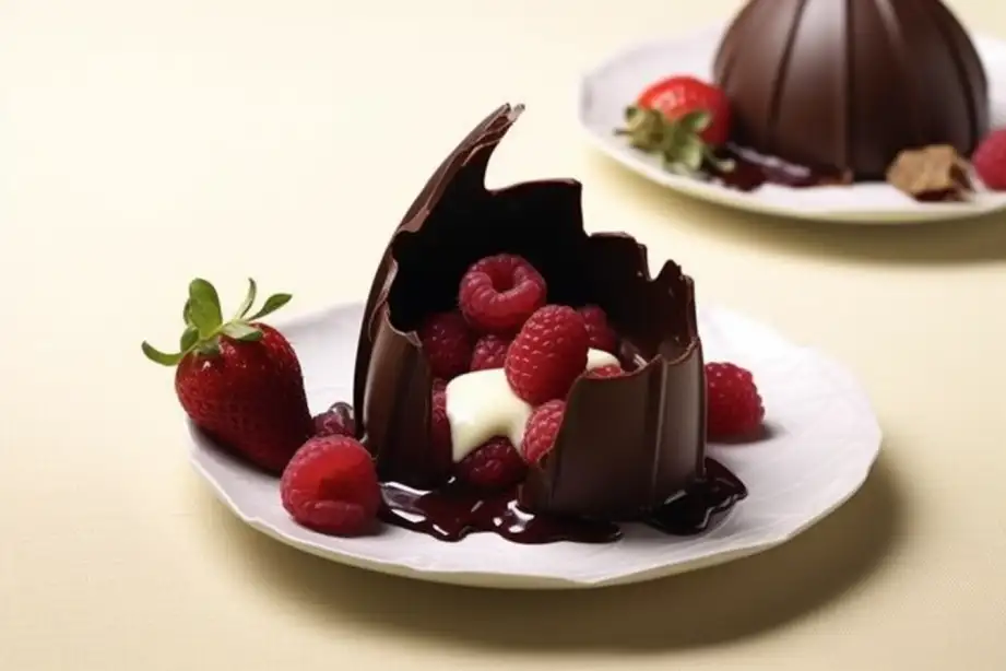 Chocolate Bowls with Fresh Fruit Salad