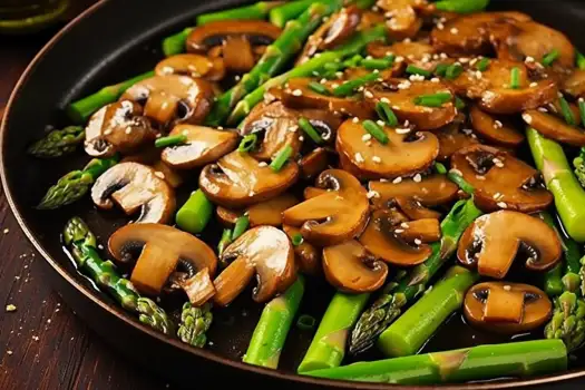 Sautéed Asparagus & Mushrooms