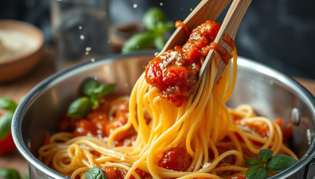 Spaghetti Sauce Mixing Techniques