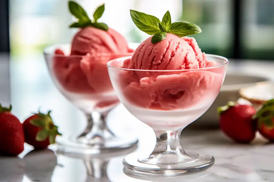 Strawberry Basil Gelato