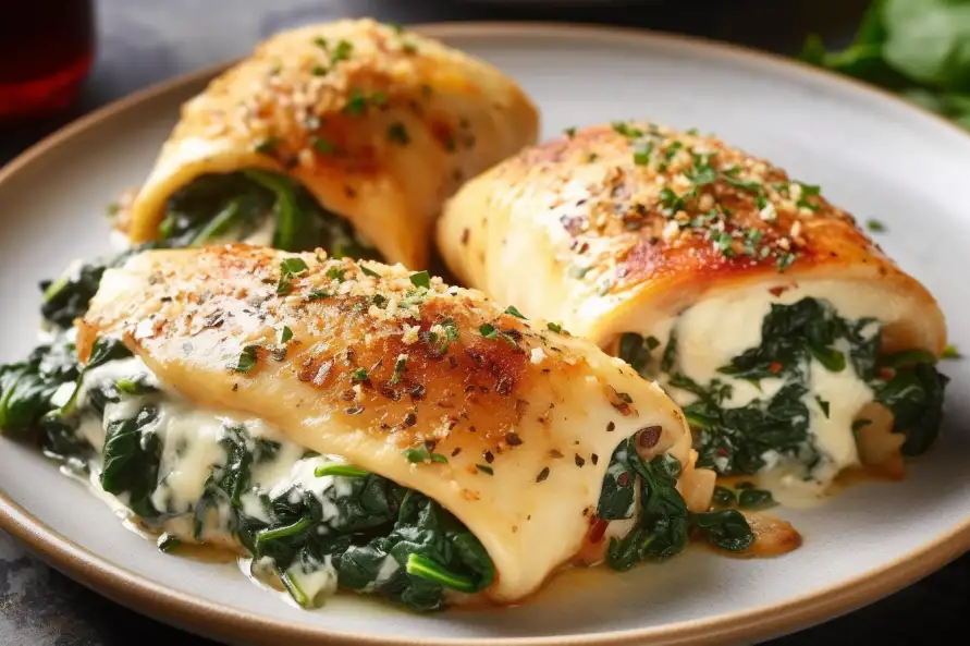 Stuffed Chicken Breast with Spinach and Cheese – Juicy, Cheesy, and Perfectly Flavorful!