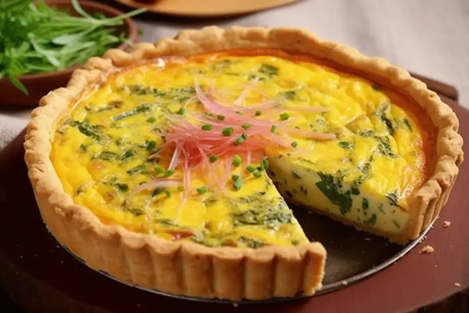 Herb, Ham, and Cheddar Tart