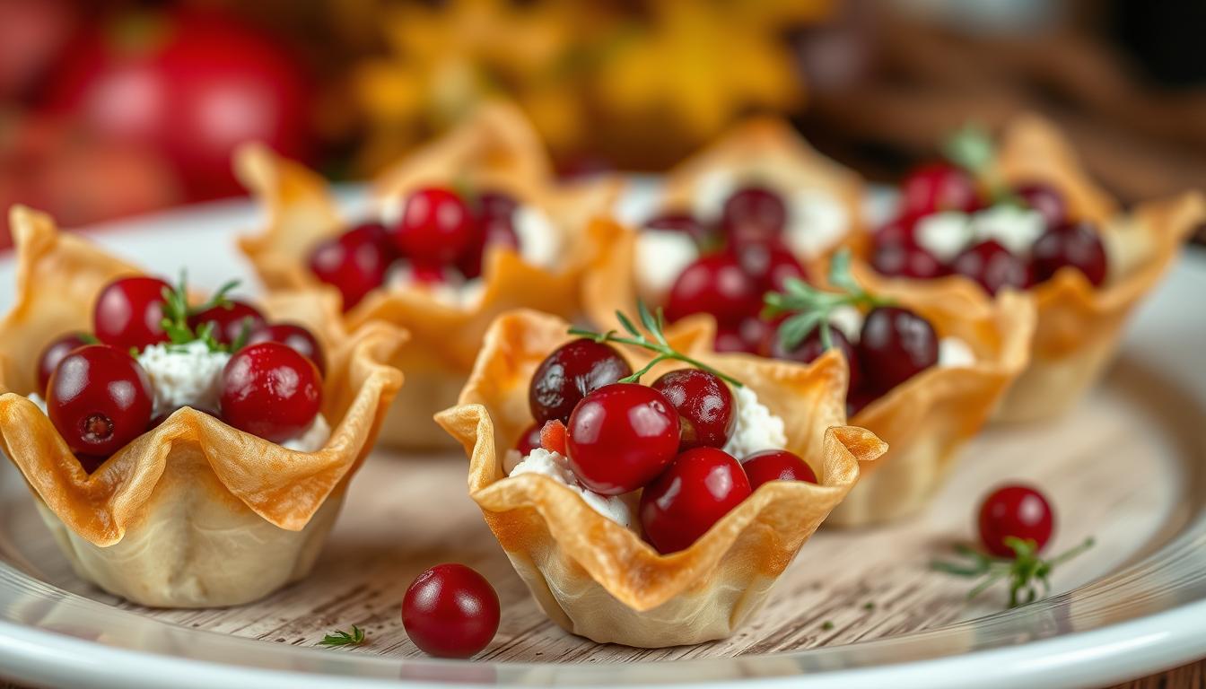 cranberry recipes for thanksgiving cups phyllo dough goat cheese