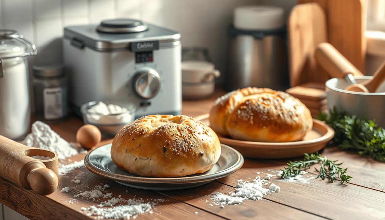 Stottie Cake Recipe Bread Machine showing freshly baked homemade bread