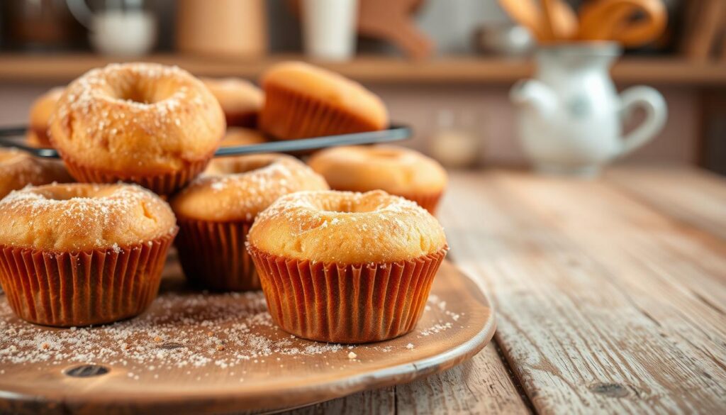 vegetarian cinnamon sugar donut muffins