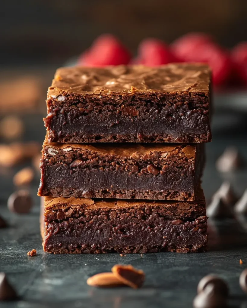 Brownie texture comparison showing cross-sections of fudgy versus chewy brownie types side by side