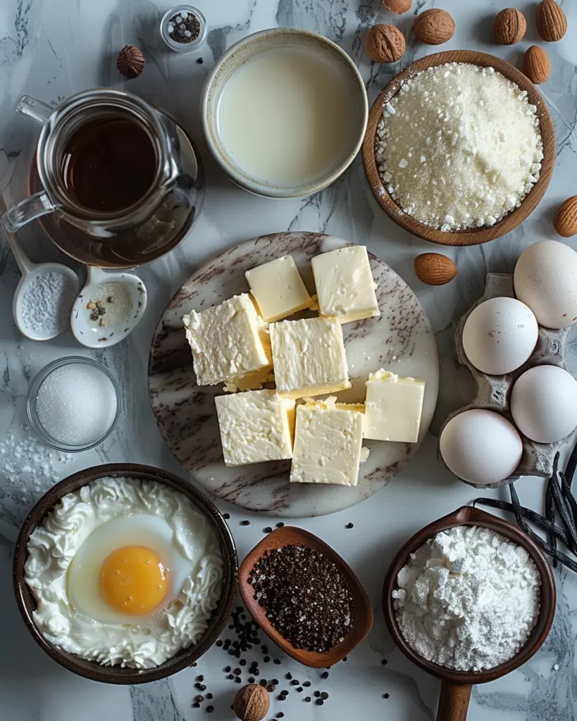 Top cheesecake recipes require quality ingredients including high-fat cream cheese, fresh eggs, and premium dairy