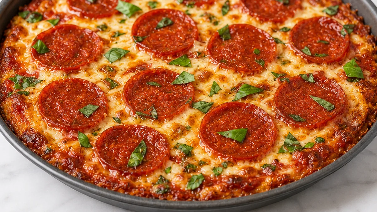 Crustless Pizza Hack for Quick Meals - Discover the ultimate crustless pizza recipe! Quick, keto-friendly, and incredibly delicious with melted cheese and savor