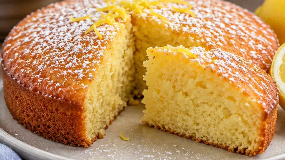 Moist Gluten-Free Olive Oil Lemon Cake - olive oil cake - Olive Oil Cake: Bake this moist, gluten-free cake in under 45 minutes. Bursting with lemon flavor, it'
