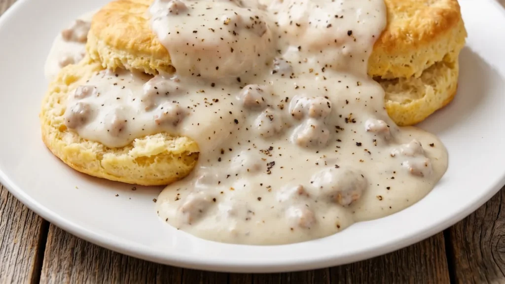 Gluten-Free Sausage Gravy Dream - Sausage gravy: Make this ultimate gluten-free recipe in under 20 minutes! Perfect for a savory and satisfying breakfast or bru