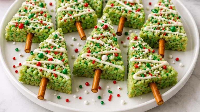 Magical Christmas Tree Crispy Treats!