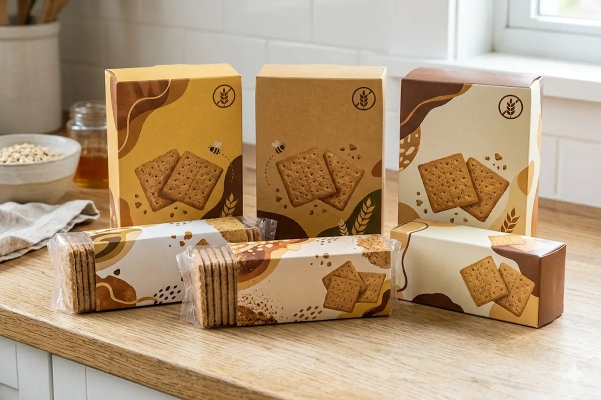 The Best Gluten Free Graham Cracker Brands Boxes of the best gluten free graham cracker brands arranged on a counter