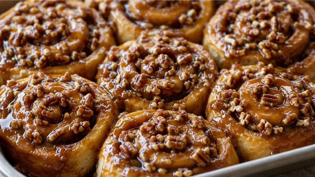 " Gluten-Free Sticky Buns with Caramel Pecan Glaze" - Gluten-free sticky buns: master these incredibly fluffy and sweet buns with a rich caramel pecan glaze. Pe