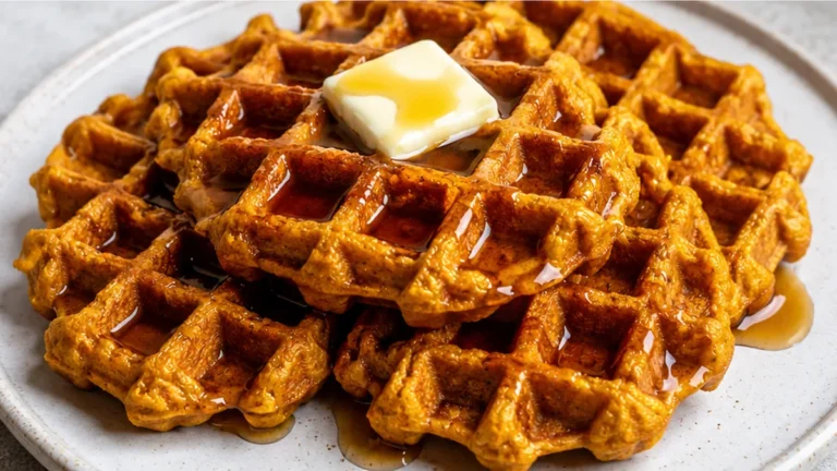 Fluffy Gluten-Free Pumpkin Waffles! Your Fall Favorite!