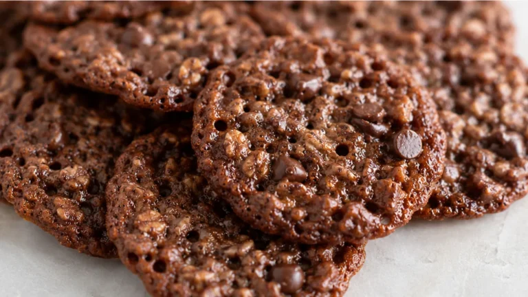 Melty Chocolate Lace Cookies! So Crispy & Delicious!
