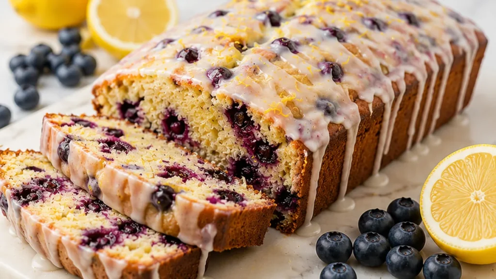 Bursting Lemon Blueberry Bread! Sweet & Zesty!
