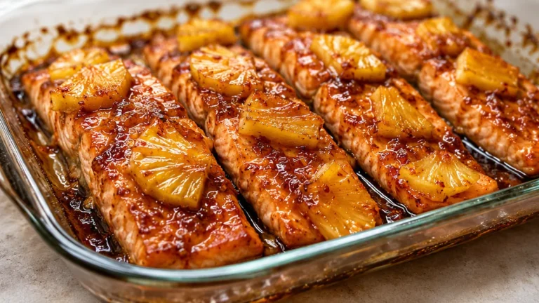 Sweet & Spicy Pineapple Salmon Bake!