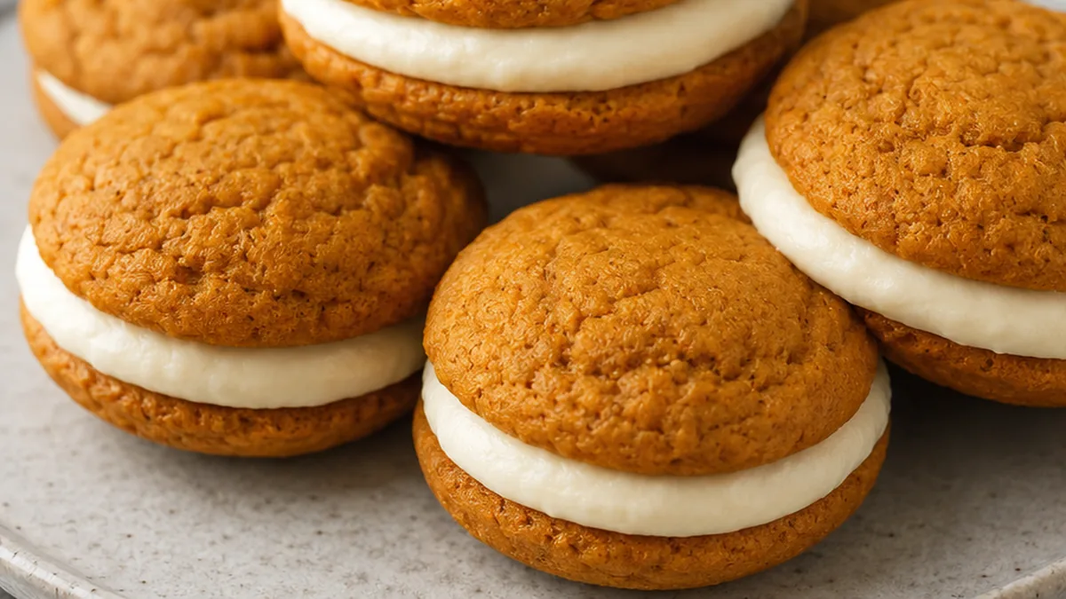 Fall's Fave: Gluten-Free Pumpkin Whoopie Pies! Pumpkin Whoopie Pies: bake this amazing gluten-free dessert for a perfect taste of fall. Soft, spiced cookies wit