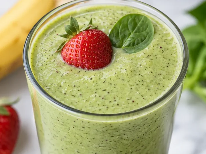 Ultimate Strawberry Banana Spinach Smoothie