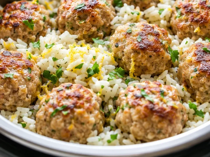 Instant Pot Turkey Meatballs & Rice