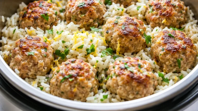 Instant Pot Turkey Meatballs & Rice