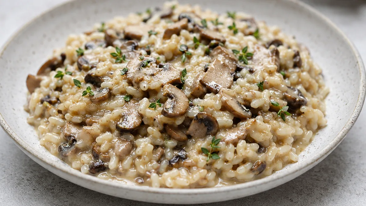 Creamy Mushroom Risotto: Restaurant Quality - Mushroom risotto: master this creamy, flavorful dish at home. Savor tender Arborio rice, earthy mushrooms, and a t